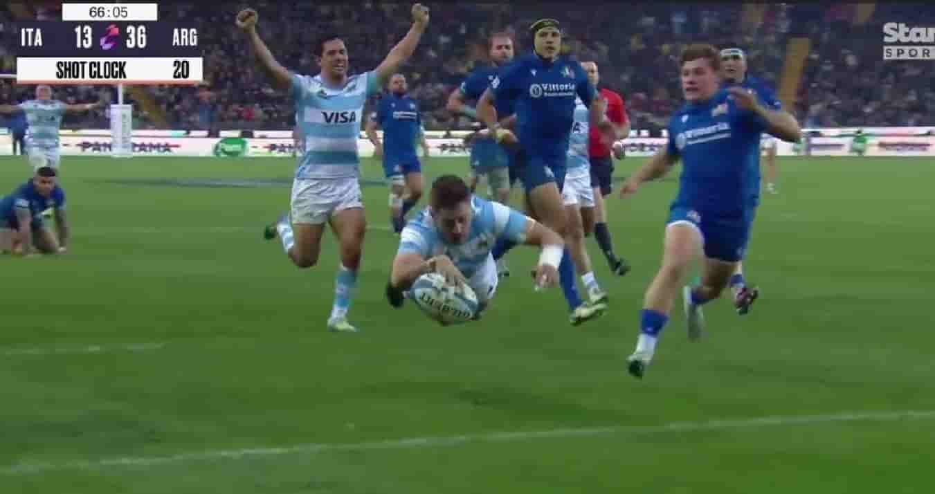 Italia se rinde ante la contundencia de Los Pumas: 18-50 en Udine